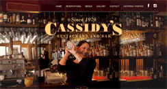 Desktop Screenshot of cassidysrestaurant.com