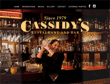 Tablet Screenshot of cassidysrestaurant.com